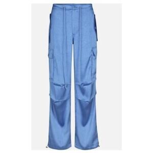 Oval Square Womens Size Large OSPolish Cargo Pants Trousers Blue Drawstring